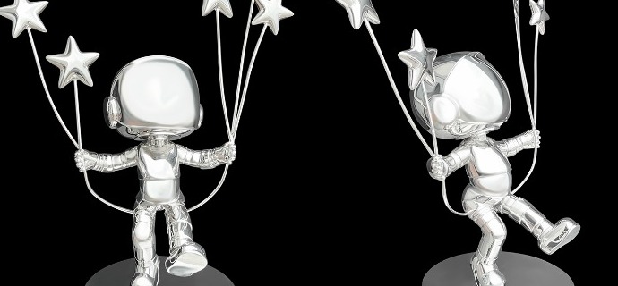 Swing - Sculpture en inox poli miroir - 80 cm