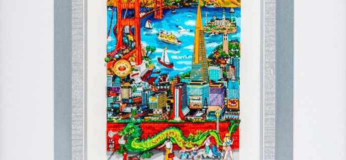 High Over San Fransisco - 6,5" x 12,5" - Serigraphy 3D