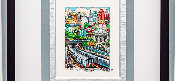 A ride through Boston - 18" x 20" - Serigraphy 3D