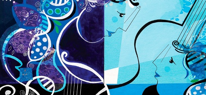 La musique est belle - 39" x 31" or 9" x 12"- Lacquer on aluminium