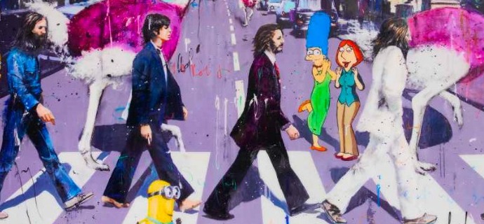 Abbey Road - 30 x 21 cm / 100 x 71 cm - Laque