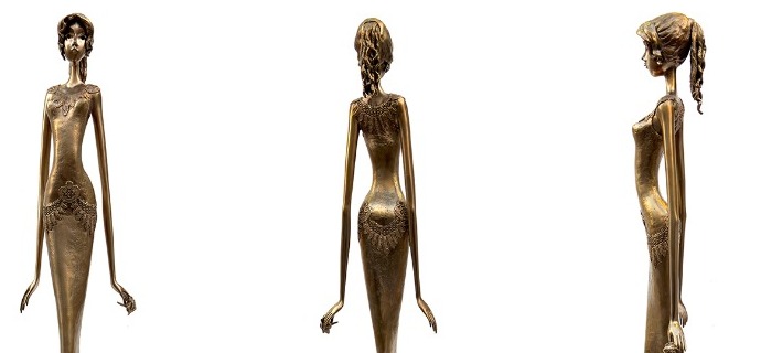 Lucia - 100 cm - Sculpture en bronze