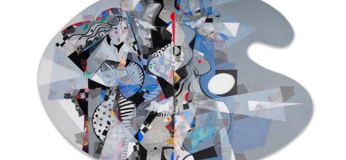 Le monde caché de l'artiste - 60,6" x 41,7" inch - Acrylic on wood