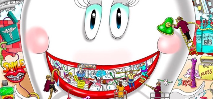 The tooth will set you free - 33 x 53 cm - Sérigraphie 3D