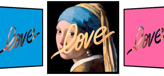 L'amour en Flandres - Kinetic Pop art - 74 x 74 cm