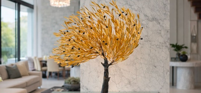 Boréas en intérieur - 70 x 70 x 40 cm - Sculpture en bronze