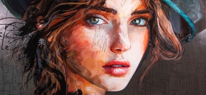 Altea - 79" x 45" - Acrylic paint and resin on metal