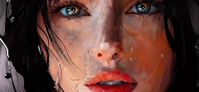 Catania - 29,5" x 19,6" - Acrylic paint and resin on metal