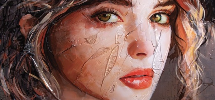 Positano - 59" x 45" - Acrylic paint and resin on metal