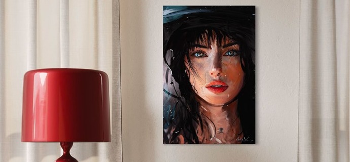 Catania - 29,5" x 19,6" - Acrylic paint and resin on metal