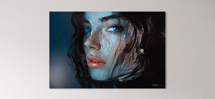 Bodrum - 39" x 59" - Acrylic paint and resin on metal