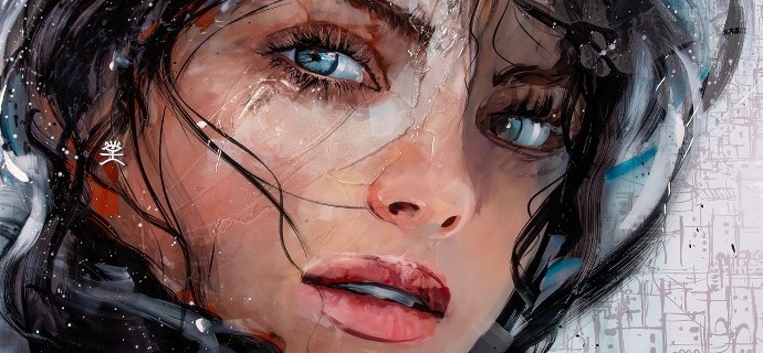 Plovdiv - 39" x 27" - Acrylic paint and resin on metal