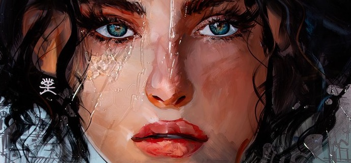 Freiburg - 39" x 27" - Acrylic paint and resin on metal