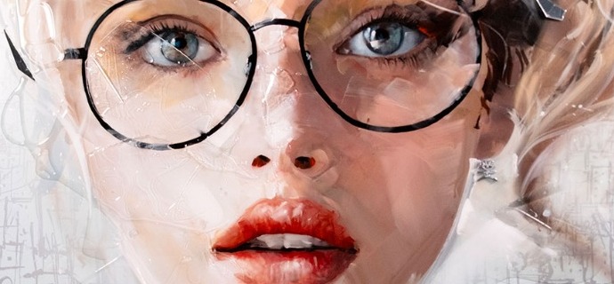 Cambridge - 39" x 59" - Acrylic paint and resin on metal