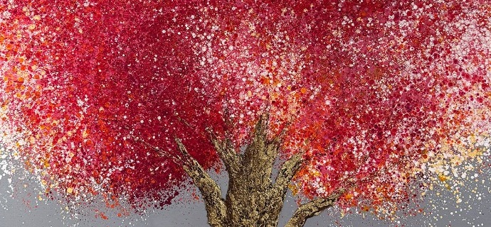 778 A - 39" x 39" - Oil on canvas and gold leaf