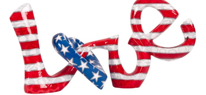 New love USA - 52 x 110 x 40 cm - Sculpture