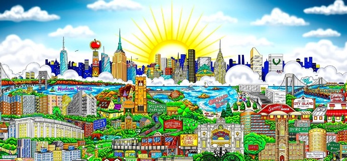 Leave the Gun, Take the Canolis... in Da Bronx - 62 x 68,5 cm - Sérigraphie 3D