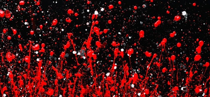 L'éclosion du cosmos - 60 x 60 cm - Peinture sur miroir