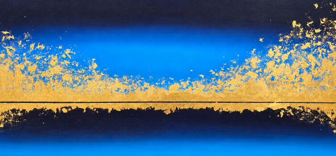 Eclat d'Infini - Peinture acrylique sur toile - 116 x 81 cm