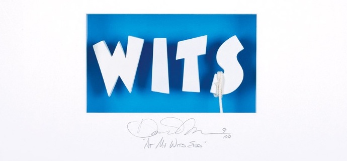 At my wits end - 80 x 74  cm - Shadow box