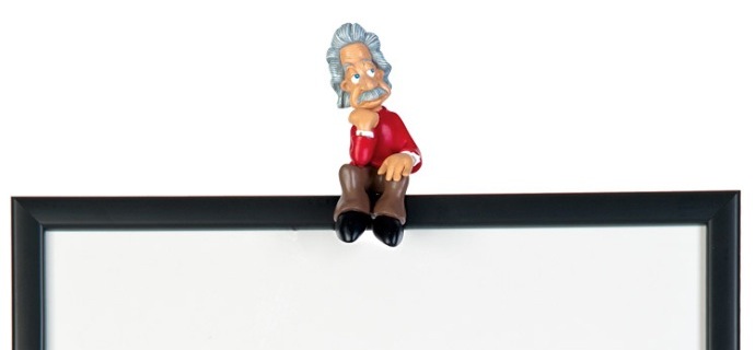 Thinking outside the box # Einstein - 84 x 55 cm - Shadow box