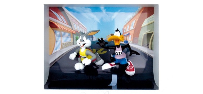 Winning by a hare - 63 x 68 cm - Shadow box